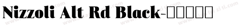 Nizzoli Alt Rd Black字体转换